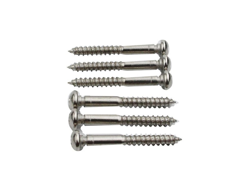 Guyker 6Pcs String Lock Mounting Screws with Notch for Tremolo System Bridge Saddles Tailpiece Accessories Electric Guitar - Image 1